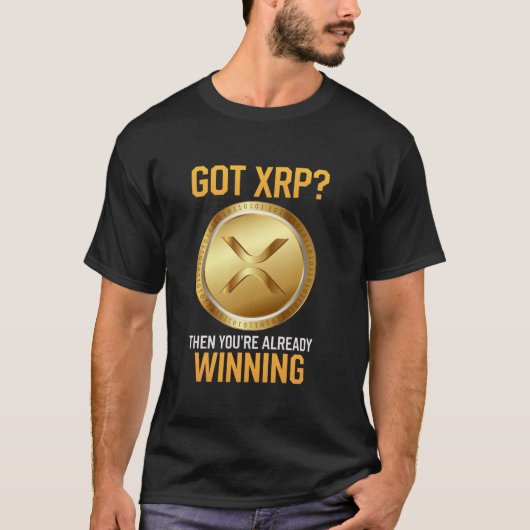 すでに勝っているリップル暗号通貨Xrp Tシャツ (正面)