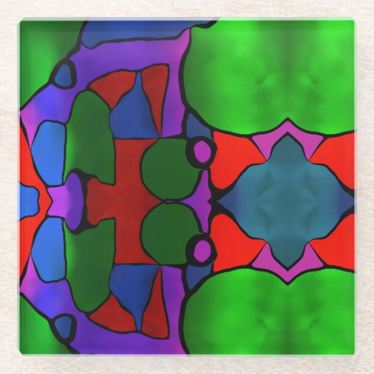 すでに染める ガラスコースター (正面)