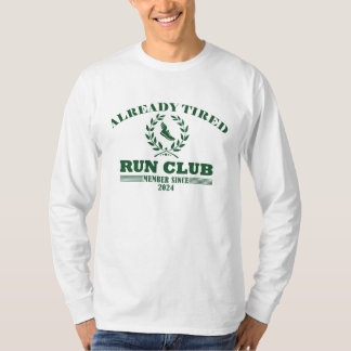 すでに疲れたランニングクラブ 楽しいヴィンテージ風デザイン Tシャツ