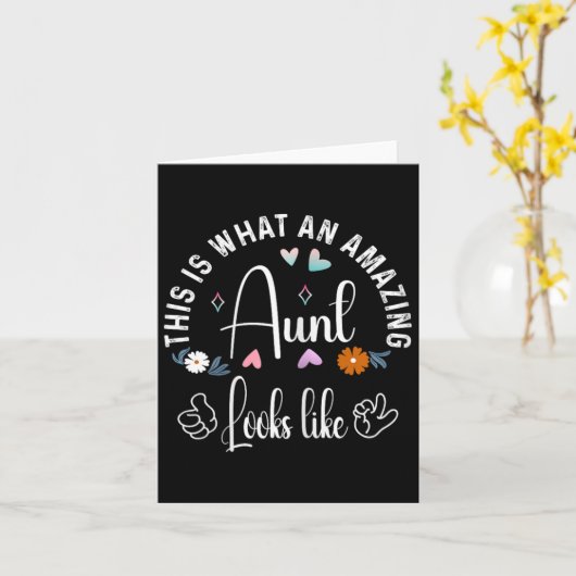 すばらしいおばさんとはこんなもの 家族の母の日 カード (黄色い花)