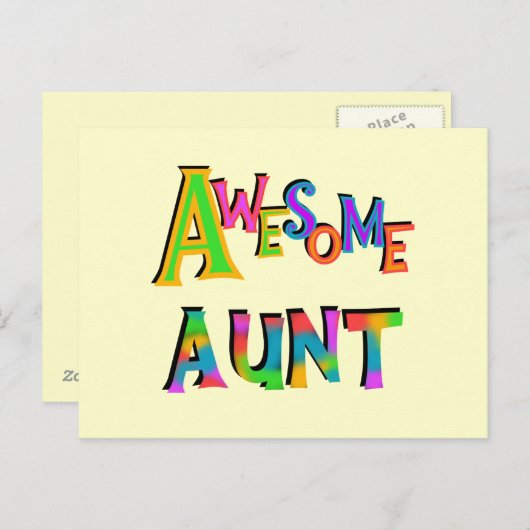 すばらしいおばさんTシャツ＆ギフト ポストカード (正面/裏面)