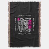 すばらしいお母さんのための母の日か誕生日 スローブランケット (正面縦)