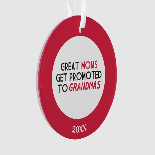 すばらしいお母さんは祖母に促進されて得ます オーナメント (正面)