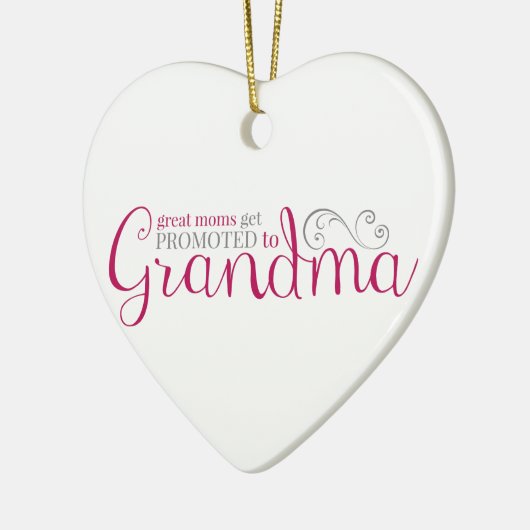 すばらしいお母さんは祖母に促進されて得ます セラミックオーナメント (左)