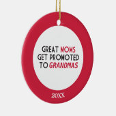 すばらしいお母さんは祖母に促進されて得ます セラミックオーナメント (右)