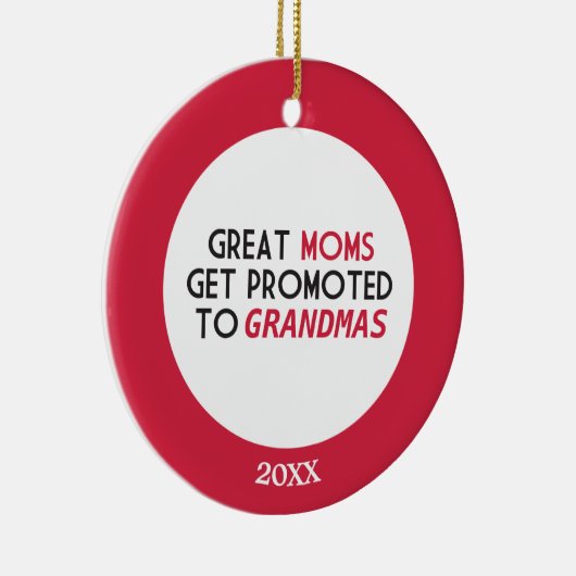 すばらしいお母さんは祖母に促進されて得ます セラミックオーナメント (右)