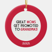 すばらしいお母さんは祖母に促進されて得ます セラミックオーナメント (正面)