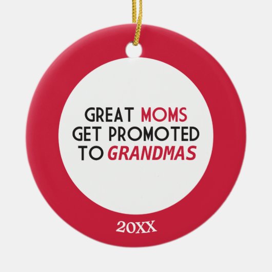 すばらしいお母さんは祖母に促進されて得ます セラミックオーナメント (正面)