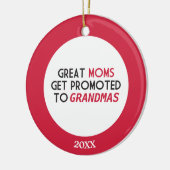 すばらしいお母さんは祖母に促進されて得ます セラミックオーナメント (左)