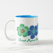 すばらしいお母さんは祖母に促進されて得ます ツートーンマグカップ (左)