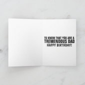 すばらしいお父さんドナルド・トランプの誕生日カード カード (内部)