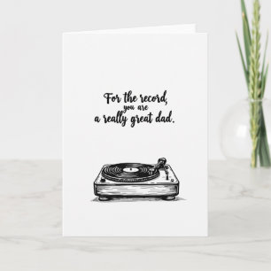 すばらしいお父さんレコードプレーヤーの日カード カード