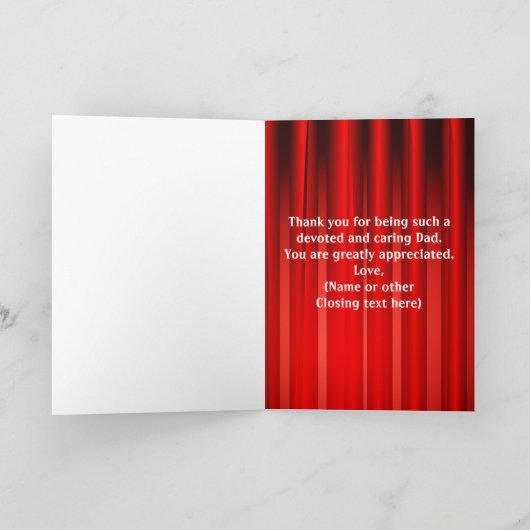 すばらしいお父さん賞 父の日の挨拶 カード (内部)