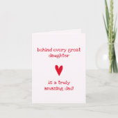 すばらしいお父さん! | 娘 & お父さん - 父の日 カード (正面)