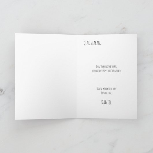 すばらしいぞ! - トラの風船の誕生日カード カード (内部)