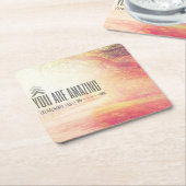 すばらしいです スクエアペーパーコースター (アングル)