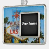 すばらしいへの歓迎-あなたのイメージ シルバープレートフレームオーナメント (左)