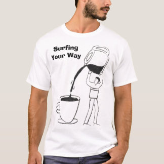 すばらしいエスプレッソモーニングTシャツへのサーフィン Tシャツ