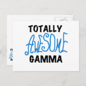 すばらしいガンマブルーのTシャツとギフト ポストカード (正面/裏面)