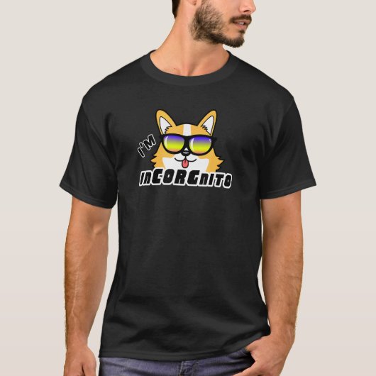 すばらしいシークレットコーギー犬 Tシャツ (正面)