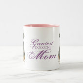 すばらしいスイス山犬のハートのお母さん ツートーンマグカップ (中央)