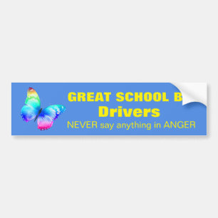 すばらしいスクールバスの運転者は決して何も…言いません バンパーステッカー