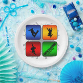 すばらしいスノーボードの都市スタイル ペーパープレート (パーティー)