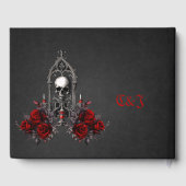 すばらしいダーク結婚ゴシックのデザイン。 ゲストブック (裏面)