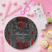 すばらしいダーク結婚ゴシックのデザイン。 ペーパープレート (パーティー)