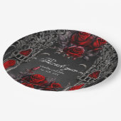 すばらしいダーク結婚ゴシックのデザイン。 ペーパープレート (アングル)