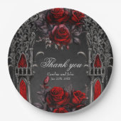 すばらしいダーク結婚ゴシックのデザイン。 ペーパープレート (正面)