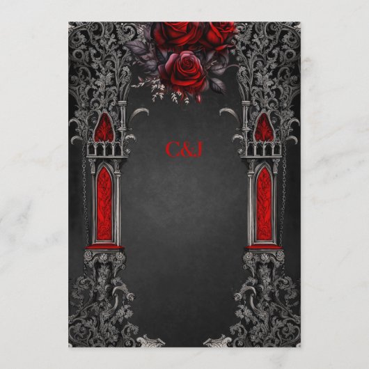 すばらしいダーク結婚ゴシックのデザイン。 メニュー (裏面)