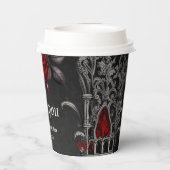 すばらしいダーク結婚ゴシックのデザイン。 紙コップ (裏面)