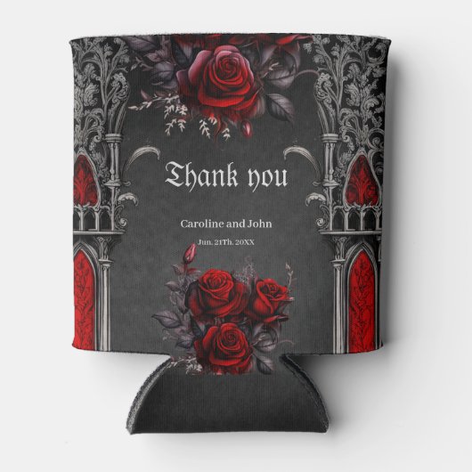 すばらしいダーク結婚ゴシックのデザイン。 缶クーラー (正面)