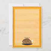 すばらしいトルコの感謝祭の夕食の招待状 招待状 (裏面)