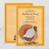 すばらしいトルコの感謝祭の夕食の招待状 招待状 (正面/裏面)