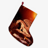 すばらしいドラゴン ラージクリスマスストッキング (正面 (吊り時))