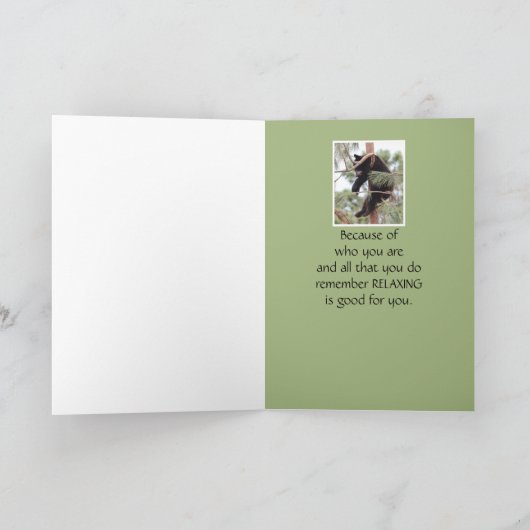 すばらしいナースのためにナースの日をリラックスすることを覚えて下さい カード (内部)