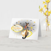 すばらしいハロウィン カード (黄色い花)