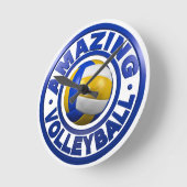 すばらしいバレーボール ラウンド壁時計 (傾斜)