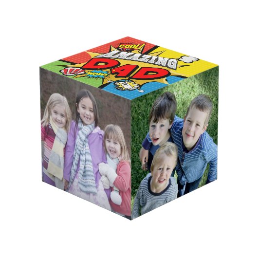 すばらしいパパの写真の立方体 フォトキューブ (正面アングル)