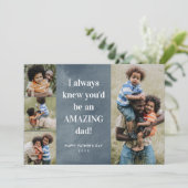 すばらしいパパの写真コラージュ 父の日のカード カード (スタンド正面)