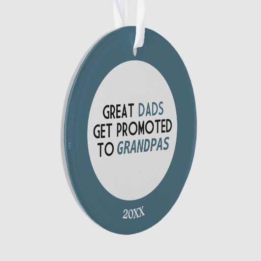 すばらしいパパは祖父に促進されて得ます オーナメント (正面)