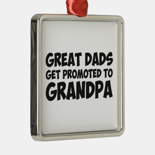 すばらしいパパは祖父に促進されて得ます メタルオーナメント (右)