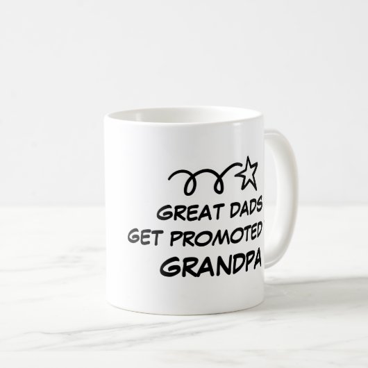 すばらしいパパは祖父のマグに促進されて得ます コーヒーマグカップ (正面右)