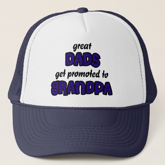 すばらしいパパは祖父の帽子に促進されて得ます キャップ (正面)