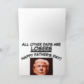 すばらしいパパ トランプ 父の日 カード (内部)