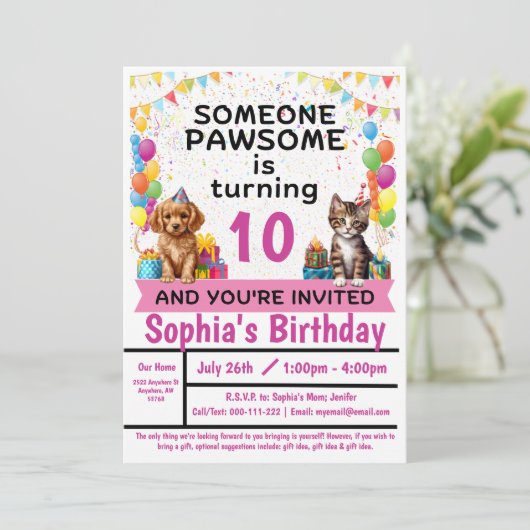 すばらしいパーティー; 子猫と子犬 | 招待状 (スタンド正面)