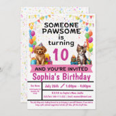 すばらしいパーティー; 子猫と子犬 | 招待状 (正面/裏面)