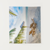 すばらしいビーチの日没 タペストリー (正面)